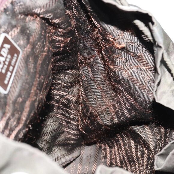 PRADA Backpack Nylon Khaki Silver Auth 149045 - Picture 13 of 16